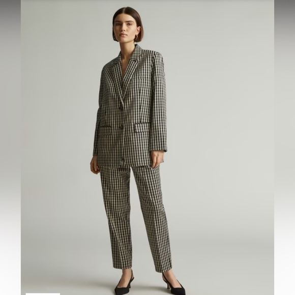 Everlane Oversized Blazer Buttersmooth black cream Nwt $178 jacket spring